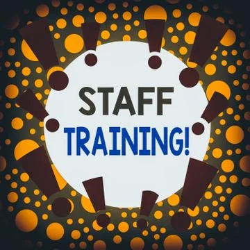 Writing note showing Staff Training. Business photo showcasing learn specific 스톡 일러스트