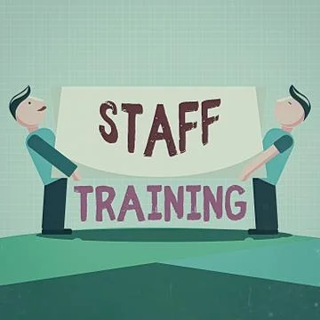 Writing note showing Staff Training. Business photo showcasing program that イラスト素材
