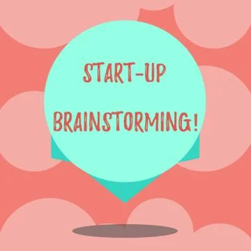Writing note showing Start Up Brainstorming. Business photo showcasing Team work Stock Illustration