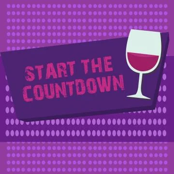 Writing note showing Start The Countdown. Business photo showcasing Sequence of 库存插图
