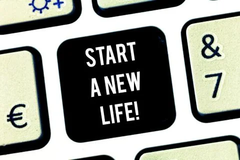 Writing note showing Start A New Life. Business photo showcasing Change your Stock Photos