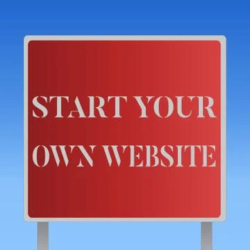 Writing note showing Start Your Own Website. Business photo showcasing serve as イラスト素材