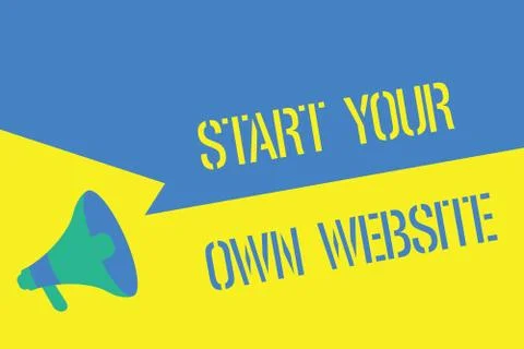 Writing note showing Start Your Own Website. Business photo showcasing serve  Stockillustratie