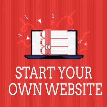 Writing note showing Start Your Own Website. Business photo showcasing serve as イラスト素材