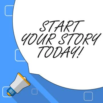 Writing note showing Start Your Story Today. Business photo showcasing work hard Stock Illustration