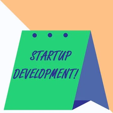 Writing note showing Startup Development. Business photo showcasing efficiently Stock Illustration