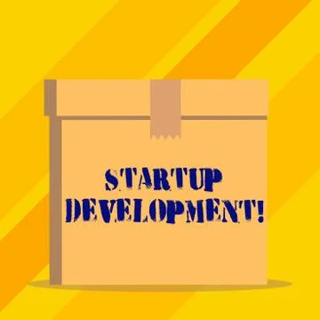 Writing note showing Startup Development. Business photo showcasing efficiently Stock Illustration
