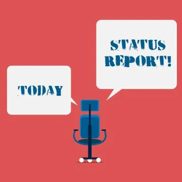 Writing note showing Status Report. Business photo showcasing document relating Illustrazione stock