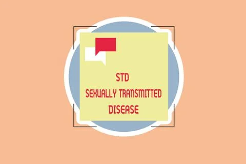 Writing note showing Std Sexually Transmitted Disease. Business photo showcasing Stock Illustration