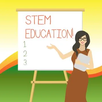 Writing note showing Stem Education. Business photo showcasing develop to Illustrazione stock