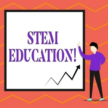 Writing note showing Stem Education. Business photo showcasing develop to 스톡 일러스트
