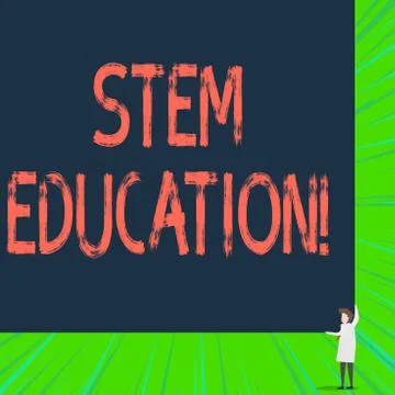Writing note showing Stem Education. Business photo showcasing develop to Illustrazione stock