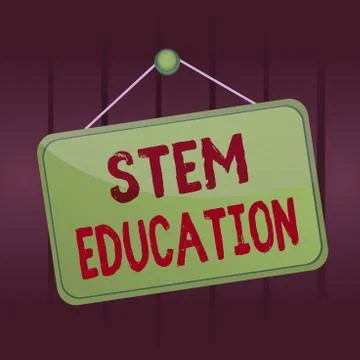 Writing note showing Stem Education. Business photo showcasing develop to 스톡 일러스트