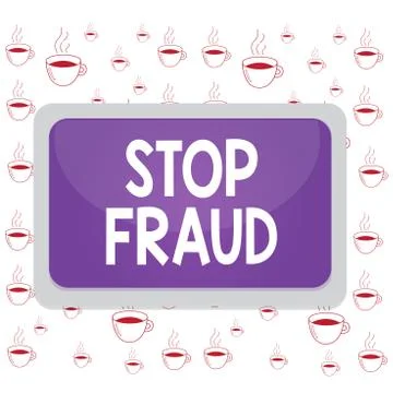 Writing note showing Stop Fraud. Business photo showcasing campaign advices Stock Illustration