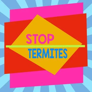 Writing note showing Stop Termites. Business photo showcasing prevent a small Stock Illustration