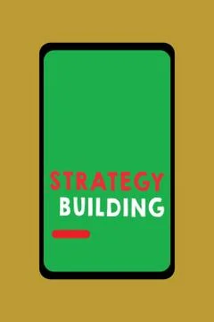 Writing note showing Strategy Building. Business photo showcasing Leveraging Ilustración de archivo
