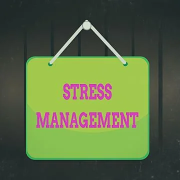 Writing note showing Stress Management. Business photo showcasing method of Stock Illustration