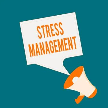 Writing note showing Stress Management. Business photo showcasing method of Stock Illustration