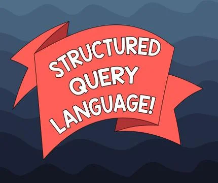 Writing note showing Structured Query Language. Business photo showcasing Stock Illustration