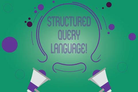 Writing note showing Structured Query Language. Business photo showcasing Stock Illustration