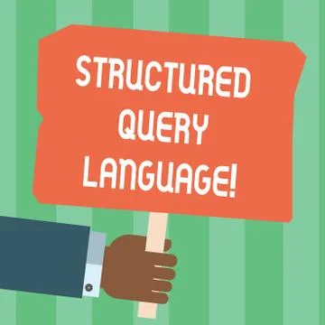 Writing note showing Structured Query Language. Business photo showcasing Stock Illustration