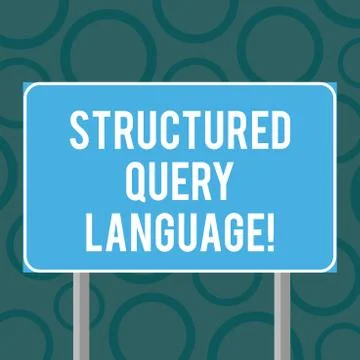Writing note showing Structured Query Language. Business photo showcasing Stock Illustration