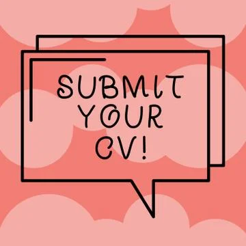Writing note showing Submit Your Cv. Business photo showcasing Looking for a job 스톡 일러스트