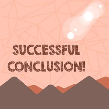 Writing note showing Successful Conclusion. Business photo showcasing thoughtful 库存插图