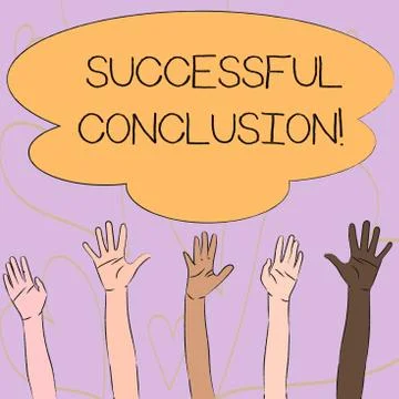 Writing note showing Successful Conclusion. Business photo showcasing thoughtful 스톡 일러스트