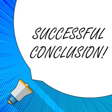 Writing note showing Successful Conclusion. Business photo showcasing thoughtful イラスト素材