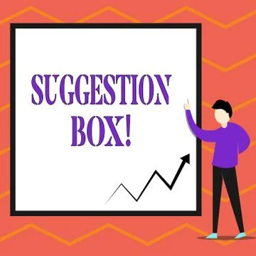 Writing note showing Suggestion Box. Business photo showcasing container which Stock Illustration