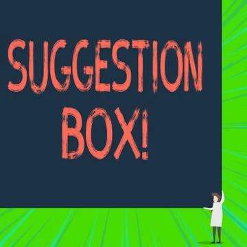 Writing note showing Suggestion Box. Business photo showcasing container which Stock Illustration