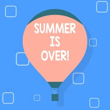 Writing note showing Summer Is Over. Business photo showcasing End of break good Ilustração Stock