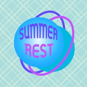 Writing note showing Summer Rest. Business photo showcasing taking holiday break Illustrazione stock