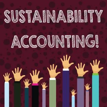 Writing note showing Sustainability Accounting. Business photo showcasing too Stock Illustration