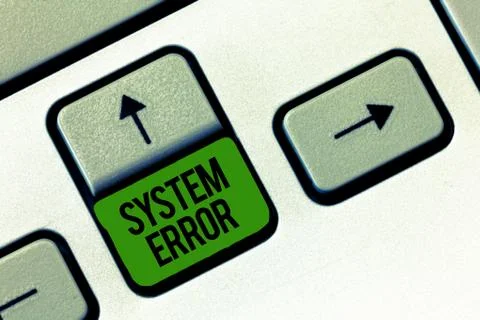 Writing note showing System Error. Business photo showcasing Technological Foto stock