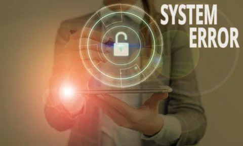 Writing note showing System Error. Business photo showcasing instruction that is Stock Photos