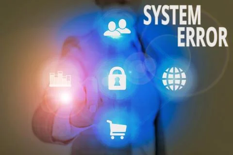 Writing note showing System Error. Business photo showcasing instruction that is 库存照片