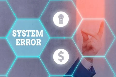 Writing note showing System Error. Business photo showcasing instruction that is 库存照片