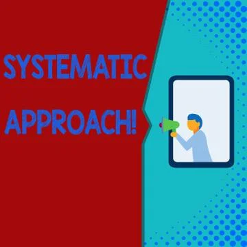 Writing note showing Systematic Approach. Business photo showcasing A process 스톡 일러스트