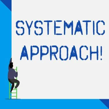 Writing note showing Systematic Approach. Business photo showcasing A process Illustrazione stock