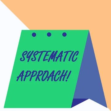 Writing note showing Systematic Approach. Business photo showcasing A process Illustrazione stock