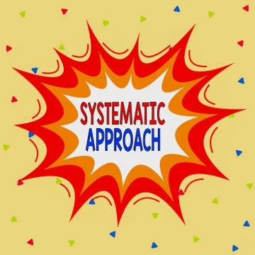 Writing note showing Systematic Approach. Business photo showcasing A process Illustrazione stock