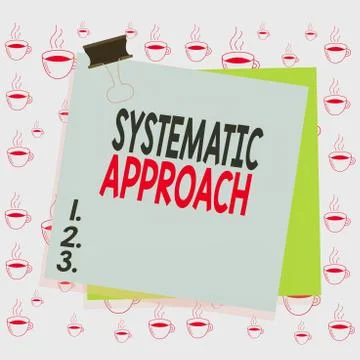 Writing note showing Systematic Approach. Business photo showcasing A process Illustrazione stock