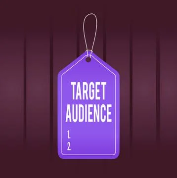 Writing note showing Target Audience. Business photo showcasing identified as Stock Illustration
