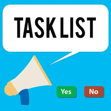 Writing note showing Task List. Business photo showcasing Planification reminder 스톡 일러스트