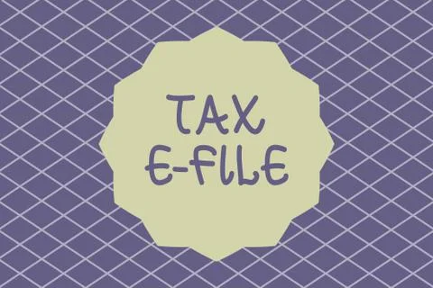 Writing note showing Tax E File. Business photo showcasing System submitting tax Stock Illustration