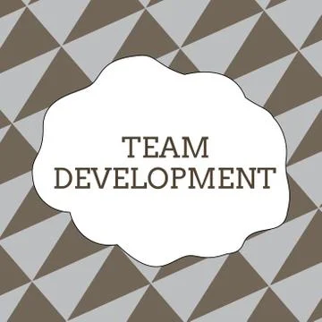 Writing note showing Team Development. Business photo showcasing learn why and Illustrazione stock