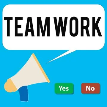 Writing note showing Team Work. Business photo showcasing Combined action of a Stock Illustration