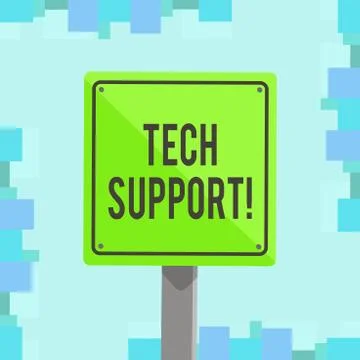 Writing note showing Tech Support. Business photo showcasing service by hardw Illustrazione stock